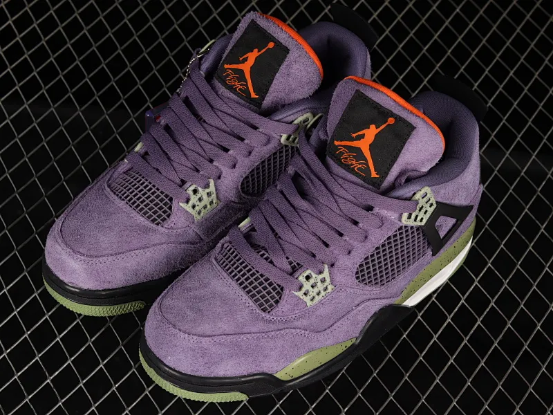 All categories Air Jordan Jordan series basketball shoes Air Jordan 4 Air Jordan 4 Retro "Canyon Purple" AJ4 Joe 4 purple suede basketball shoes AQ9129-500